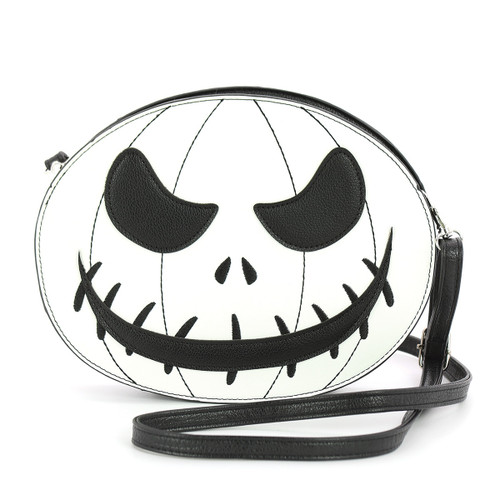 Glow in the Dark White Jack O Lantern Shoulder Bag