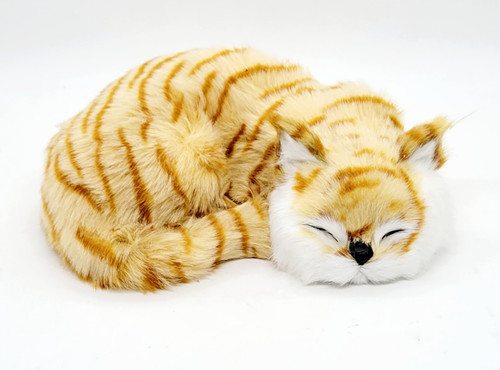 Realistic Orange Tabby Cat Sleeping Pose Stuffed Animal