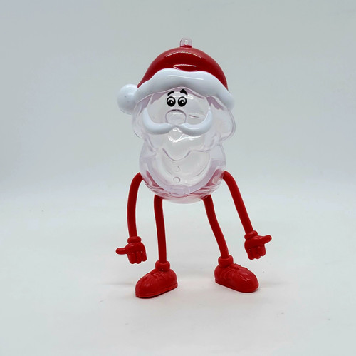 Christmas Santa Claus Candy Surprise Rubber Bendy Plastic Ornament