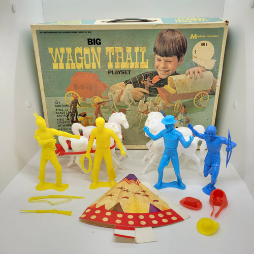 Multiple Toy Makers 1971 Big Wagon Trail Playset (Partial Lot)