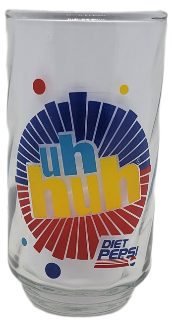 Diet Pepsi promotional glass with "uh huh" and "you got the right one baby" on it. In the 1990s, Ray Charles did a series of commercials for Diet Pepsi. His campaign solidified the tagline of the time as a part of popular culture. The R&B, in his signature gravel tone, would croon, “You got the right one, baby!” Diet Pepsi promotional glass with "uh huh" and "you got the right one baby" on it. In the 1990s, Ray Charles did a series of commercials for Diet Pepsi. His campaign solidified the tagline of the time as a part of popular culture. The R&B, in his signature gravel tone, would croon, “You got the right one, baby!”