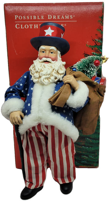 Possible Dreams 1999 Clothtiques Yankee Doodle Santa 713193