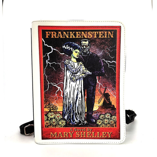 Spookyville Critters Bride + Frank Book Cover Rectangle Backpack