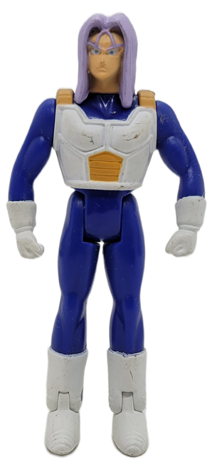 Irwin 2001 Dragon Ball Z 3.75-inch action figure of Teen Trunks. Trunks is the Earthling and Saiyan hybrid son of Bulma and Vegeta, and the older brother of Bulla.