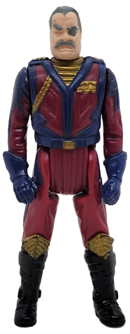 Kenner 1987 M.A.S.K. Maximus Mayhem action figure from the vehicle Buzzard. Buzzard is V.E.N.O.M.'s black formula race car that (usually) splits in three parts. Both outer sides become two-wheel dragsters, each driven by one of the Mayhem brothers. Kenner 1987 M.A.S.K. Maximus Mayhem action figure from the vehicle Buzzard. Buzzard is V.E.N.O.M.'s black formula race car that (usually) splits in three parts. Both outer sides become two-wheel dragsters, each driven by one of the Mayhem brothers.