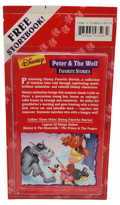Disney Peter & The Wolf mini storybook. The book was printed in the USA and 3 other stories were also available as these storybooks.