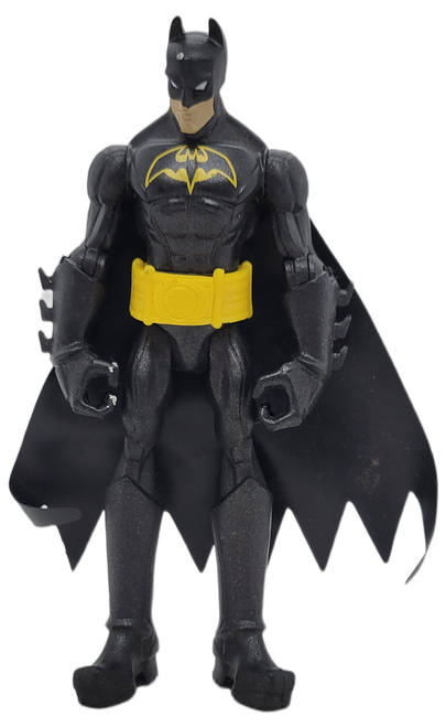 Mattel 2011 DC Comics Batman 6-inch action figure of Batman in black outfit.  The figure moves at hips and shoulders only.