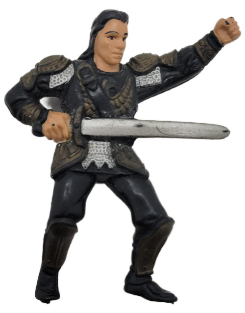TONKA 1988 Willow: Madmartigan Heroic Swordsman 3-inch figure, loose collectible toy with detailed medieval armor, poseable stance, and wielding a sword.