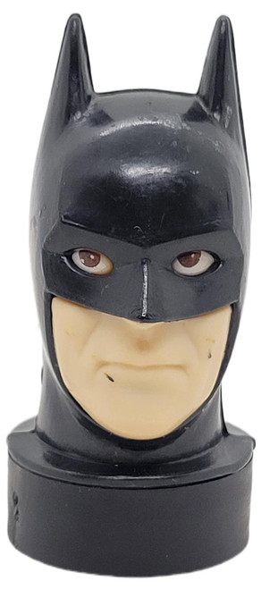 Topps 1989 Batman Bust 2.5'' Candy Container Black, empty Batman-themed candy holder with detailed face and cowl design
