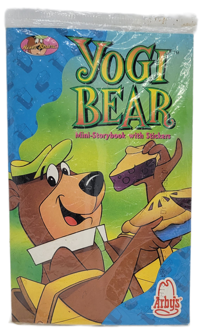 Arby's Kids' Meal Yogi Bear mini-storybook with stickers from the 1996 Hanna-Barbera series.  The book was exclusive for Arby's by Bedrock Press.