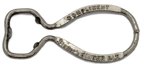 Stoner's Ginger Ale Vintage Stoner's Ginger Ale Metal Bottle Opener, vintage metal bottle opener with engraved text.