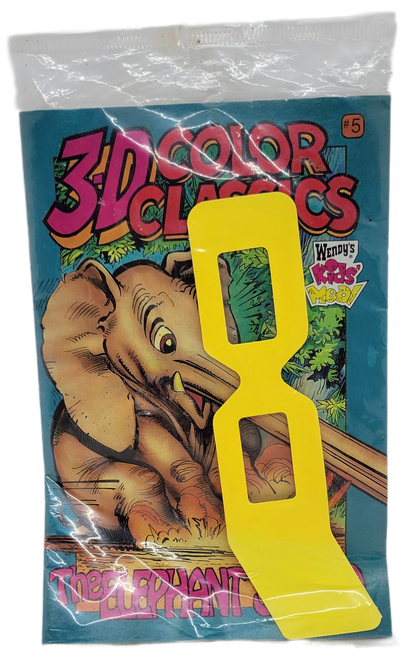 Wendy's Kids' Meal 3-D Color Classics #5 The Elephant's Child.  The comics were available March 20– May 7, 1995 and contained 5 classic stories that came with 3-D glasses.  The series contained #1 20,000 Leagues Under The Sea, #2 Gulliver's Travels, #3 The Time Machine #4 Peter Pan and #5 The Elephant's Child.