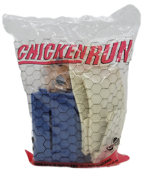 Burger King Kids' Club Bunty Breaks Out toy from the 2000 Chicken Run series of toys. The toy features Bunty with the components to setup a ramp to escape his confinement. The series contained 4 different toys and was available June 19 - July 16, 2000.