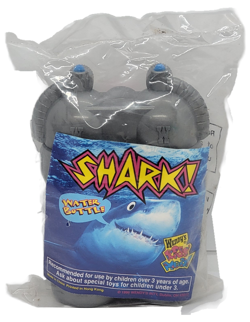 Wendy's Kids Meal toy of a water bottle from the 1996 Shark! series of toys. The water bottle resembles air tanks for scuba divers. The series contains 6 different toys and was available June 17 – July 28, 1996.