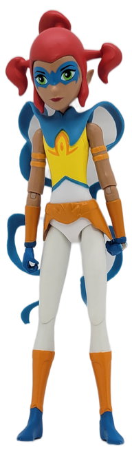 Playmate Toys 2017 Mysticons 6.5-inch action figure of Piper. Piper Willowbrook is one of the Mysticons and protagonists of the series Mysticons. She is an elf orphan and Mysticon Striker.