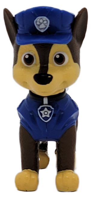 Spin Master Paw Patrol action figure of Chase in police uniform for ages 3 & up. Chase is a German Shepherd and the tallest pup in the PAW Patrol. A natural leader, he has a can-do attitude, “by the book” approach, and a blue hat! No matter the mission, he'll sniff out a solution. And when it comes to solving mysteries, he's the best!