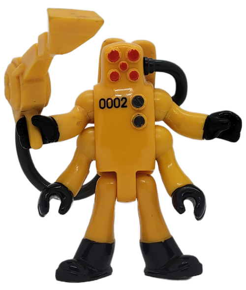 Disney's Monsters University toy figure of a CDA Agent from the Fisher-Price Imaginext series of toys for ages 3 - 8. The CDA is wearing a yellow hazmat suit that stands 3-inches tall. The Child Detection Agency (CDA) agents in Monsters, Inc. and Monsters University are specialized emergency responders wearing yellow biohazard suits to handle child contamination, famously responding to "2319" incidents.