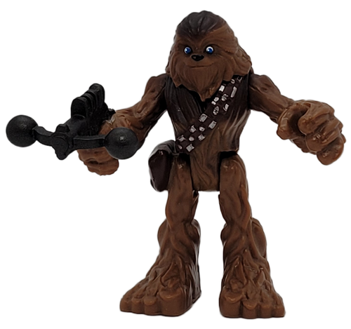 Playskool Star Wars Galactic Heroes 2.75-inch tall action figure of Chewbacca for ages 3 & up. Chewbacca, known affectionately to his friends as Chewie, was a Wookiee male warrior, smuggler, mechanic, pilot, and resistance fighter who fought in the Clone Wars, the Galactic Civil War, the Cold War, and the subsequent First Order-Resistance War.