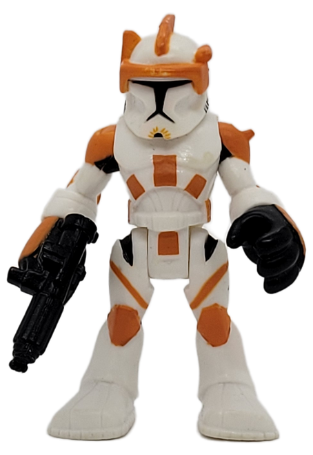 Playskool 2011 Star Wars Galactic Heroes 2.75-inch tall action figure of Commander Cody for ages 3 & up. Commander Cody is a clone marshal commander who fought alongside Jedi General Obi-Wan Kenobi and is the leader of the 212th Attack Battalion. He is also commander of the Third Systems Army, 7th Sky Corps, and Ghost Company.