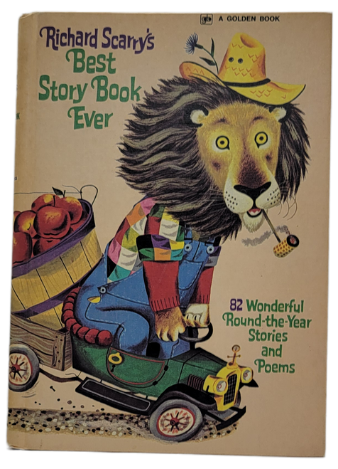 Richard Scarry's Best Storybook Ever is a vintage hardcover book published in 1973 as part of the Little Golden Books series by Western Publishing. The book features a collection of short stories by author Richard Scarry, perfect for children ages 2-8. With a focus on bedtime stories and nursery rhymes, this classic children's book is ideal for young readers who enjoy engaging narratives and imaginative storytelling. With 288 pages of charming tales, this book is a beloved addition to any child's bookshelf.