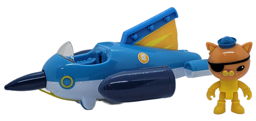 Fisher-Price 2013 Octonauts super-speedy Gup-r inspired by a sailfish, the fastest fish in the ocean for ages 3 & up. It features a rescue buoy that can be deployed, a pop-up dorsal fin and wings that lower for hydroplane mode! For undersea rescues, push the wings down to see the sail pop up and if your mission takes place on land, the GUP-R's wheels allow it cruise smoothly and speedily across the floor! To activate and launch the rescue buoy, simply press the windshield! Includes Kwazii & GUP-R.