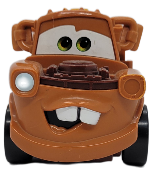 Fisher-Price 2010 Disney/Pixar Cars 2 Shake N Go Mater the tow truck vehicle. The Shake N Go vehicles make sounds such as talking and will propel forward up to 20 feet. Recommend for Ages 3 - 7 and requires 2 "AA" batteries