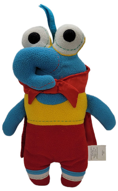 Disney Store exclusive Pook-A-Looz 12-inch plush doll of Gonzo from the Muppets. Pook-A-Looz plushes are a flattened design with soft fleece fabric. The line was released 2010 and was part of a modern meets vintage line of Disney character toys.