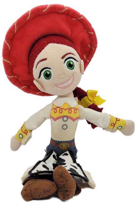 Disney Store exclusive Jessie 12-inch plush doll from Toy Story 4. Jessie has Andy stamped on foot.