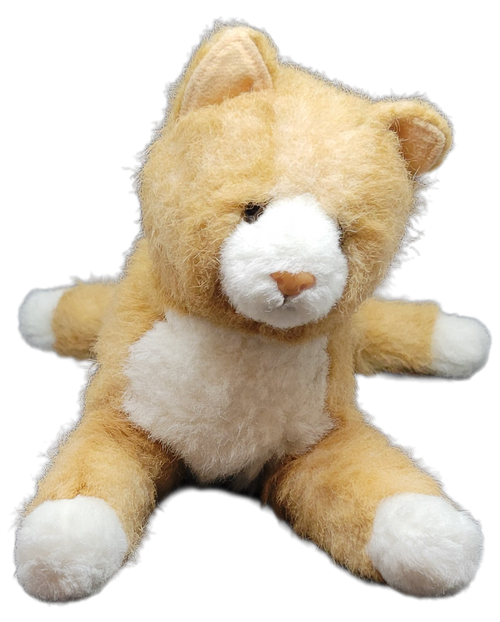 Douglas Plush Cat Amber #1821 Orange & White 16" Floppy Cuddle Toy Kitty. Originally introduced in 2000, this classic 16-inch floppy kitten is known for its incredibly soft, weighted paws and lifelike orange tabby markings.