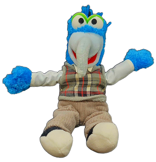 Disney Jim Henson's the Muppets 10-inch long bean bag plush of Gonzo for ages 1 & over. Gonzo, formally known as "The Great Gonzo" or "Gonzo the Great," is the resident daredevil performance artiste on The Muppet Show.