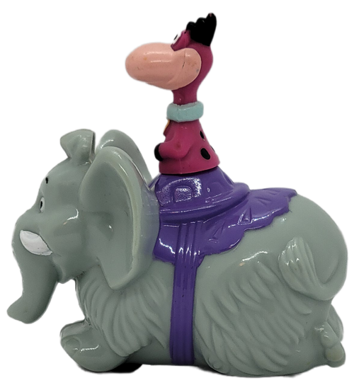 Denny's 1991 The Flintstones Dino-Racers pull back toy of Dino on Woolly Mammoth. The series contains 6 different characters from The Flintstones riding different dinosaurs. Dino, also known as Farkle, is a fictional character featured in the Hanna-Barbera animated television series The Flintstones, and its spin-offs and feature films. He is a pet dinosaur of the series' main characters, Fred and Wilma Flintstone.