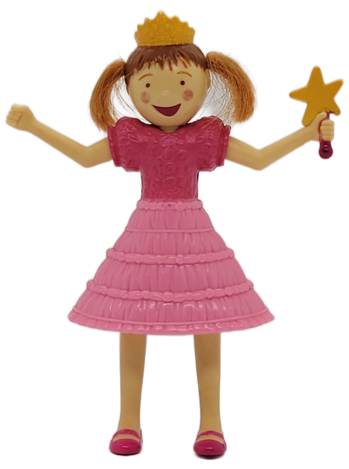 Burger King Kids' Club 2012 Pinkalicious Hair Play figure from the Pinkalicious series of toys. The Pinkalicious Hair Play figure comes with a pink hair clip that straps to her waist. The series contains 6 different Pinkalicious toys and was available April - June 2012.
