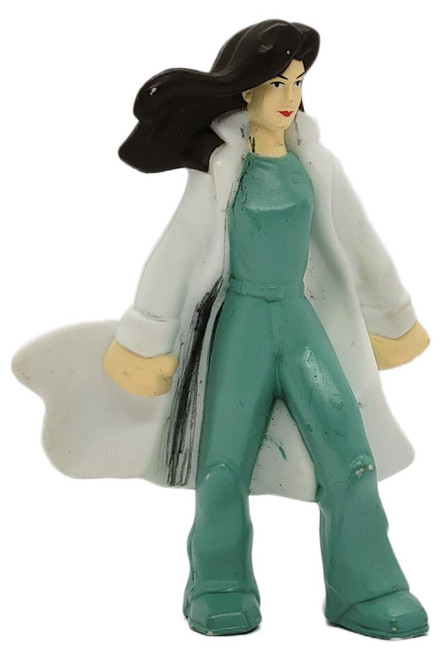 Burger King Kids' Club 2008 The Incredible Hulk #1 Hulk Out Betty Ross Figure, full-body view of the Betty Ross toy wearing a teal outfit and white lab coat against a white background.