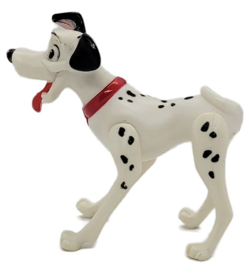 Disney 101 Dalmatians toy figure of Pongo. Pongo is the main protagonist of the 1961 Disney animated feature film One Hundred and One Dalmatians. He is the pet of Roger Radcliffe, the mate of Perdita, and the biological father of 15 Dalmatian puppies, as well as the adoptive father of 84 more Dalmatian puppies.