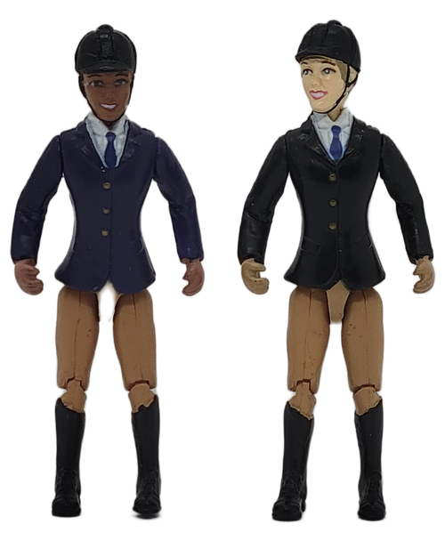 Breyer Stablemate Warmblood Jumper #5501 The Saddle Club Carole & Starlight "Jump Off" Carole and Andrea Figures. The figures stands 2.5-inches tall and was part of the set that was available 2008 - 2011.