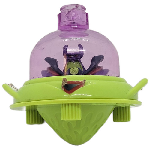 McDonald's Happy Meal Toy 2001 Buzz Lightyear of Star Command #5 The Evil Emperor Zurg (Loose), green spaceship toy with a clear purple dome displaying Zurg inside
