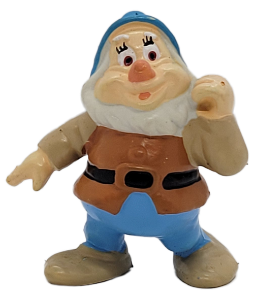 Vintage 1990s Disney Happy Dwarf PVC Figure M+B Maia & Borges Portugal