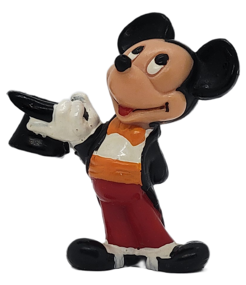 Vintage 1980s Applause Disney Mickey Mouse tuxedo top hat 2 inch PVC figure