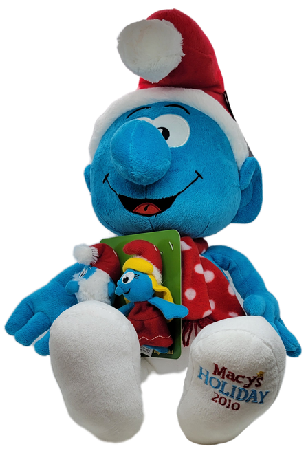 2010 Macy’s Holiday Smurf Plush 21" with Finger Pals