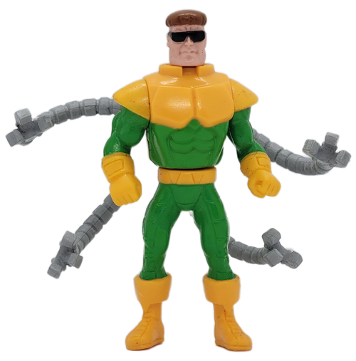 McDonald's Happy Meal toy of Dr. Octopus with moving tentacles from the 1995 Spider-Man series of toys. The toys were based on the 1994 animated television show. The series was available May 1 - 31, 1995.