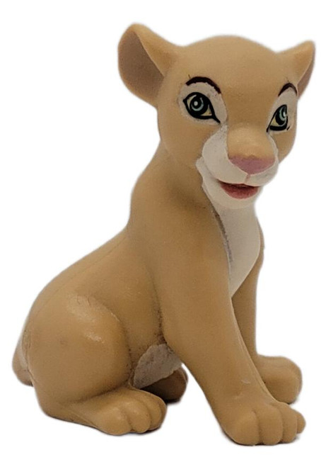 Mattel 1994 Mattel Disney The Lion King Young Nala Sitting PVC Figure, tan lion cub figure with a cream muzzle and chest seated upright against a white background.
