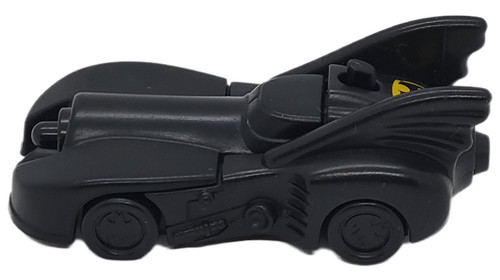 McDonald's Happy Meal Toy 1992 Batman Returns The Batmobile (Loose), black vintage toy Batmobile shown in side view with raised rear fins and Batman logo