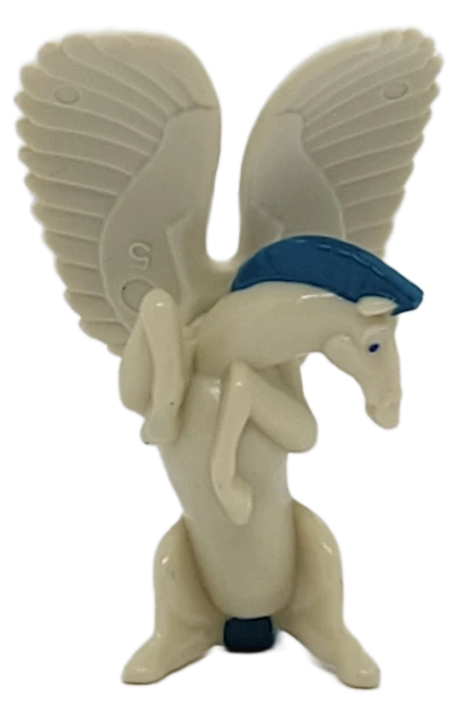 Front view of vintage Disney Hercules Pegasus Nestlé Magic Ball figurine with raised wings.