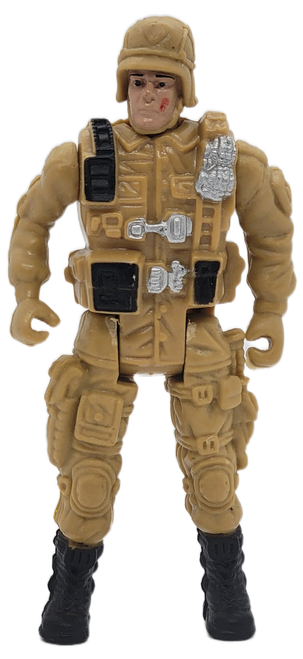 Desert Army KO Bootleg 3.75 inch tan military soldier action figure front view