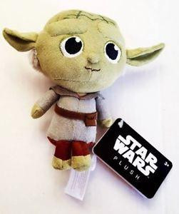 Funko Star Wars Yoda Plush, a soft stuffed toy featuring Yoda from Star Wars with large, expressive eyes and dressed in traditional robes.