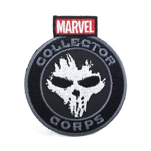 Funko Marvel Collector Corps The Punisher Patch, embroidered patch featuring the punisher skull logo with Marvel and Collector Corps labels.