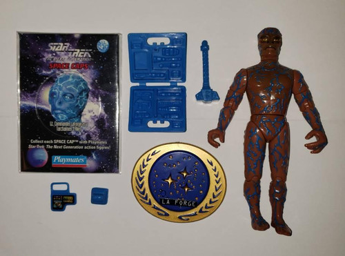 Star Trek The Next Generation Lt. Commander LaForge as a Tarchannen 3 Alien Action Figure Toy (Loose), including accessories and packaging.