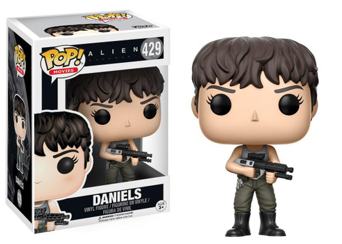 Funko Pop! Movies: Alien: Covenant - Daniels (Suit) Toy Figure, collectible vinyl figure of Danielle holding a gun from the movie Alien: Covenant, featuring detailed mold and design, perfect for fans and collectors.