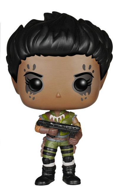 Funko POP! of Maggie from the video game Evolve out of the box.