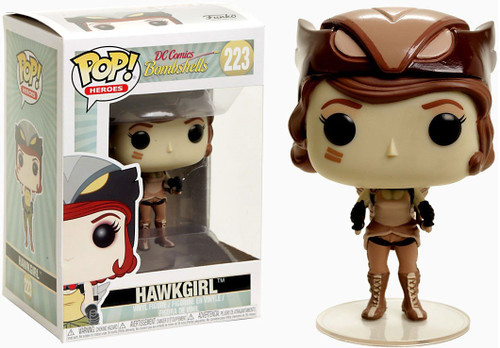 Funko POP! #223 of DC comics Hawkgirl from the DC Bombshell appearance with a Sepia tone.